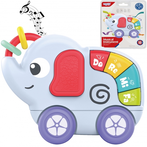 WOOPIE sensorā muzikālā rotaļlieta - zilonis