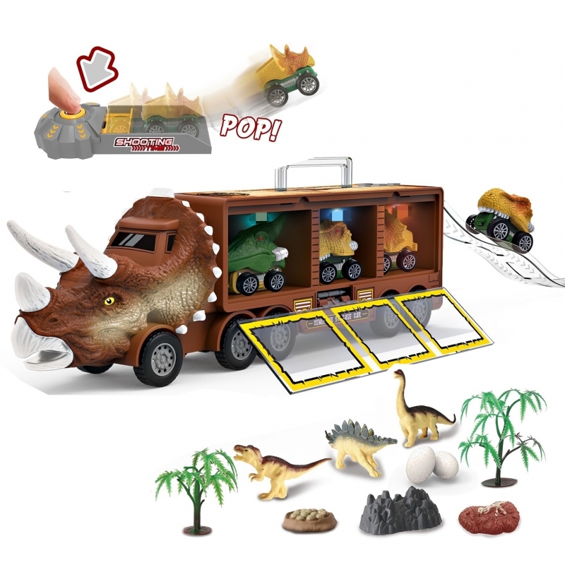 Dinozauru kravas automašīna ar Woopie palaidēju