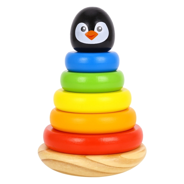 Koka piramīdas puzle - Pingvīns