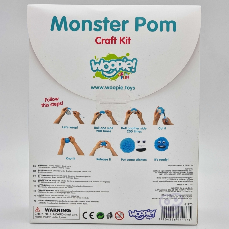 Monster komplekts WOOPIE Monster Pom