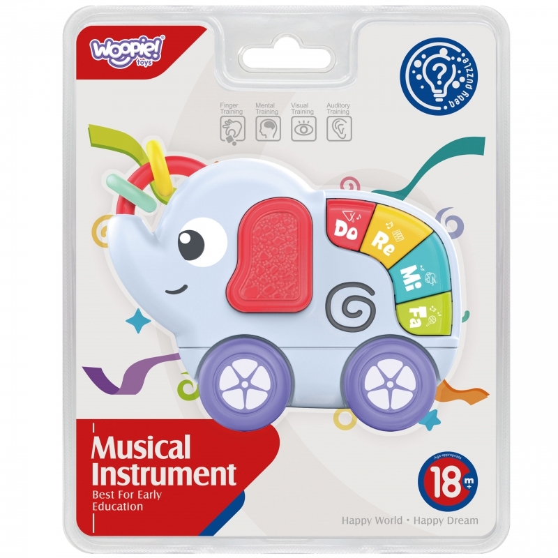 WOOPIE sensorā muzikālā rotaļlieta - zilonis