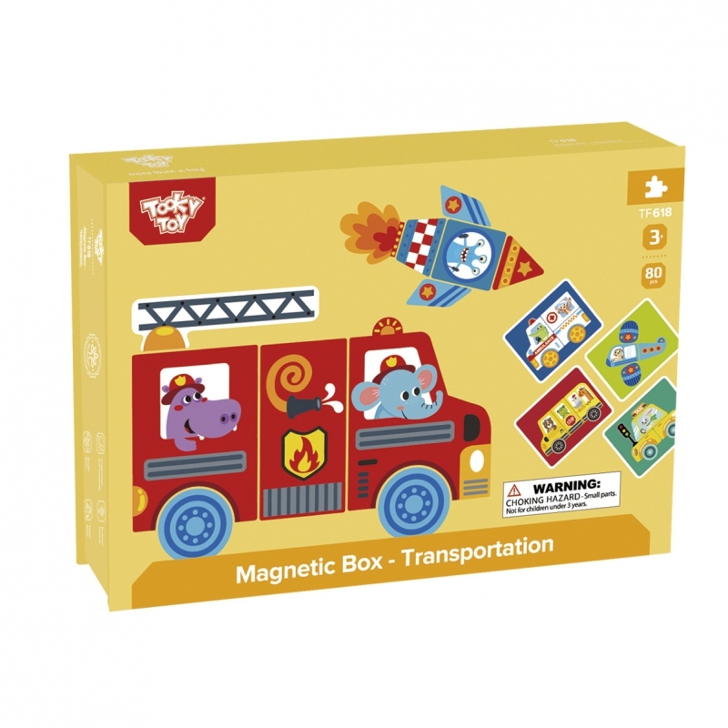 Izglītojoša magnētiskā puzle - Tooky Toy, 80 daļu