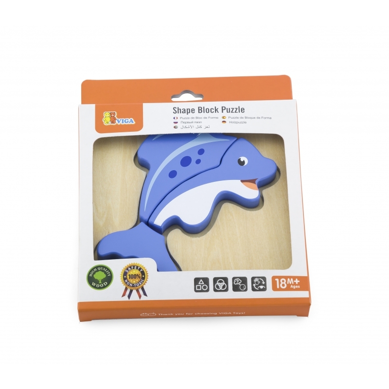 Koka mini puzle - Delfīns