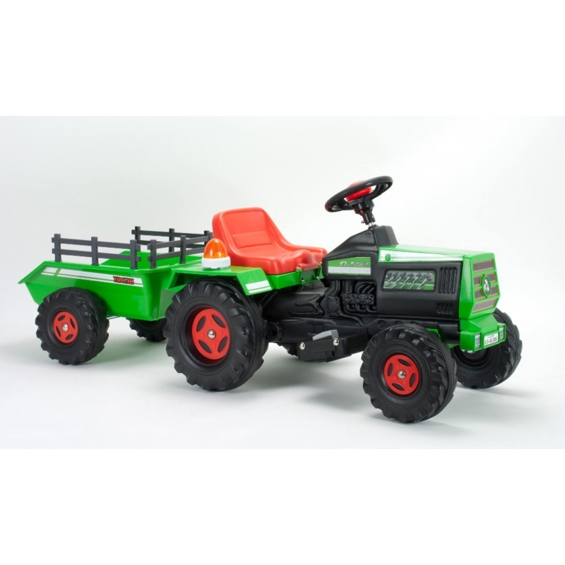 Injusa Basic vienvietīgs elektriskais traktors, zaļš