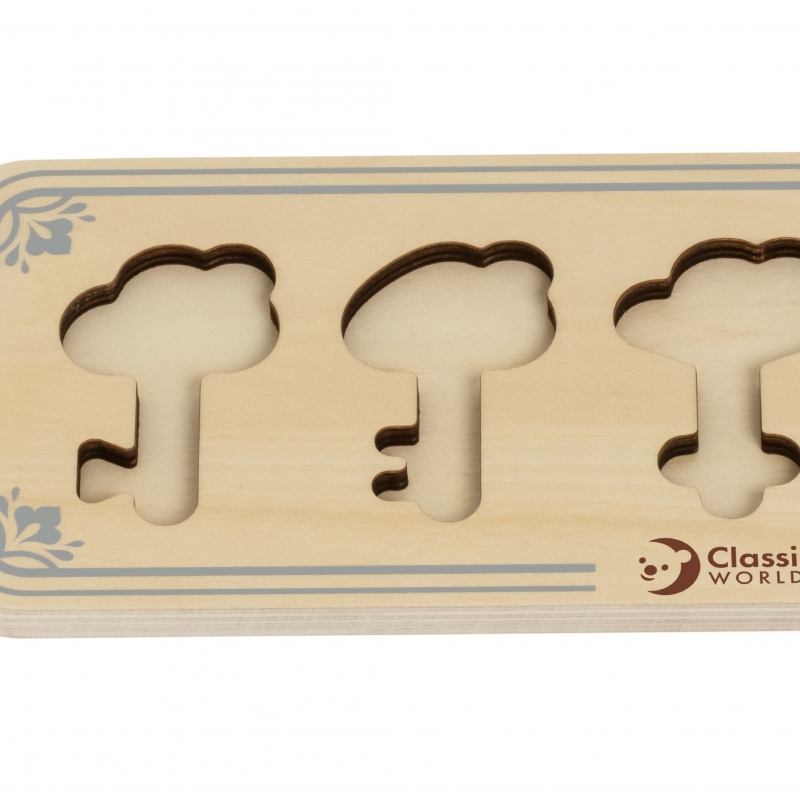 CLASSIC WORLD Montessori koka puzle - atslēgas un slēdzenes