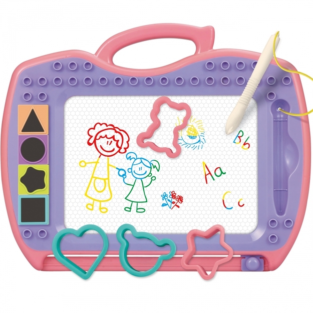 WOOPIE krāsaina magnētiskā tāfele ar zīmogiem un rakstiem