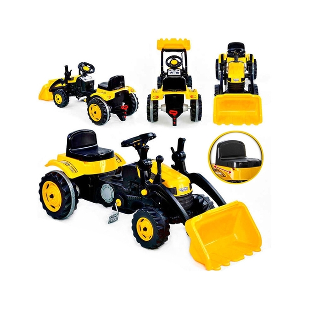Traktors ar pedāļiem Farmer MaxTrac Classic, dzeltens