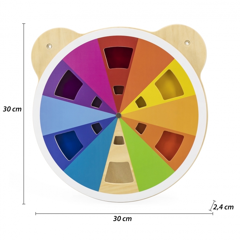 VIGA koka sienas tāfele, lāča galva ar krāsu jaukšanas paleti