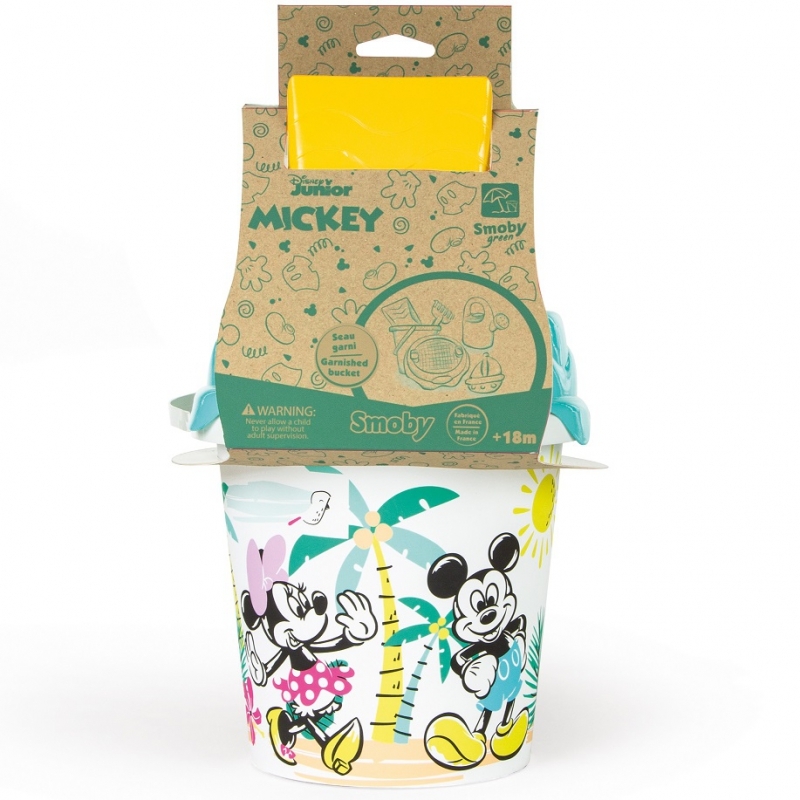 Smoby Mickey Minnie Mouse spainis ar smilšu piederumiem un bioplastmasas lejkannu