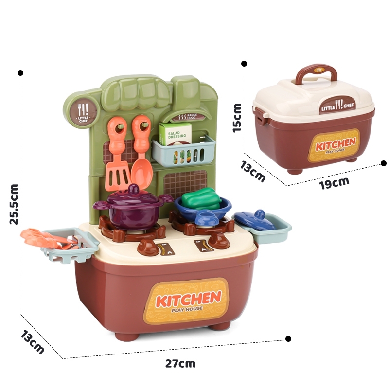 WOOPIE mini virtuvīte koferītī ar piederumiem