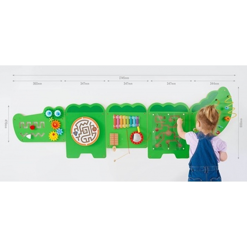 Izglītojoša koka rotaļlieta - Krokodils