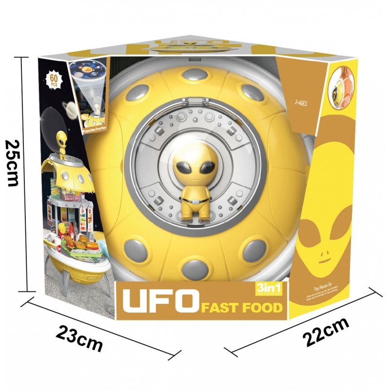Salokāms ātrās ēdināšanas restorāns UFO
