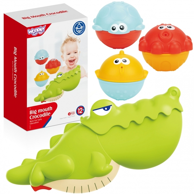 WOOPIE vannas rotaļlieta - krokodils un zivs
