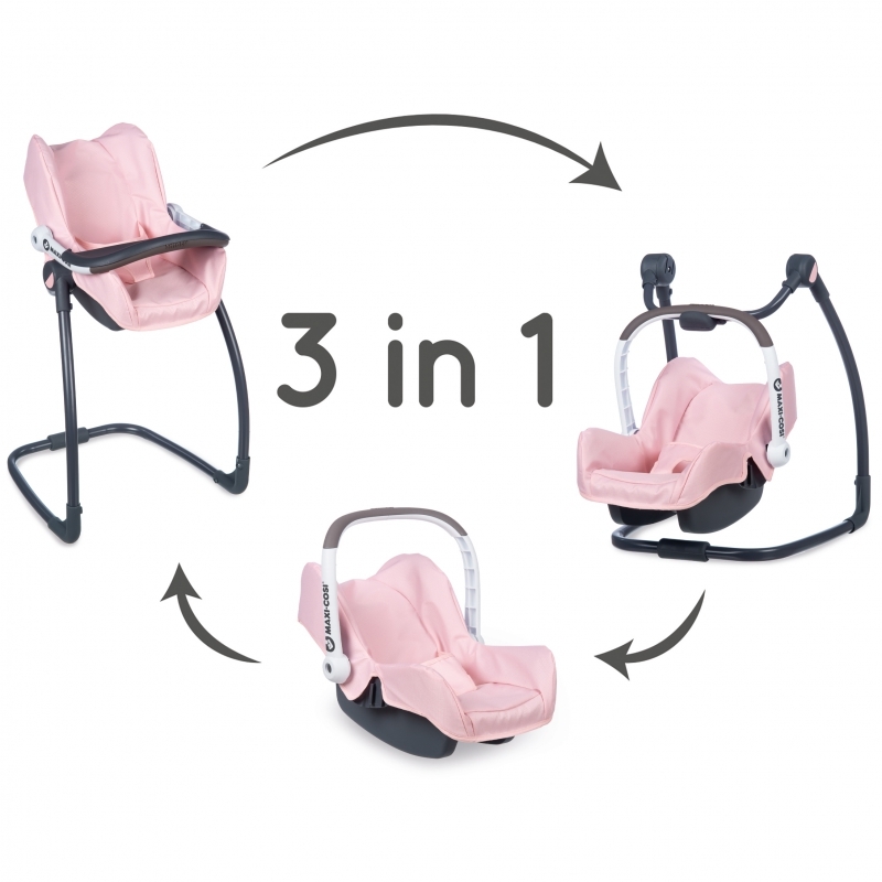3in1 lellesbarošanas krēsls Maxi Cosi Quinny , rozā krāsā