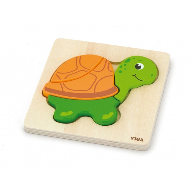 Mini koka puzle - Bruņurupucis