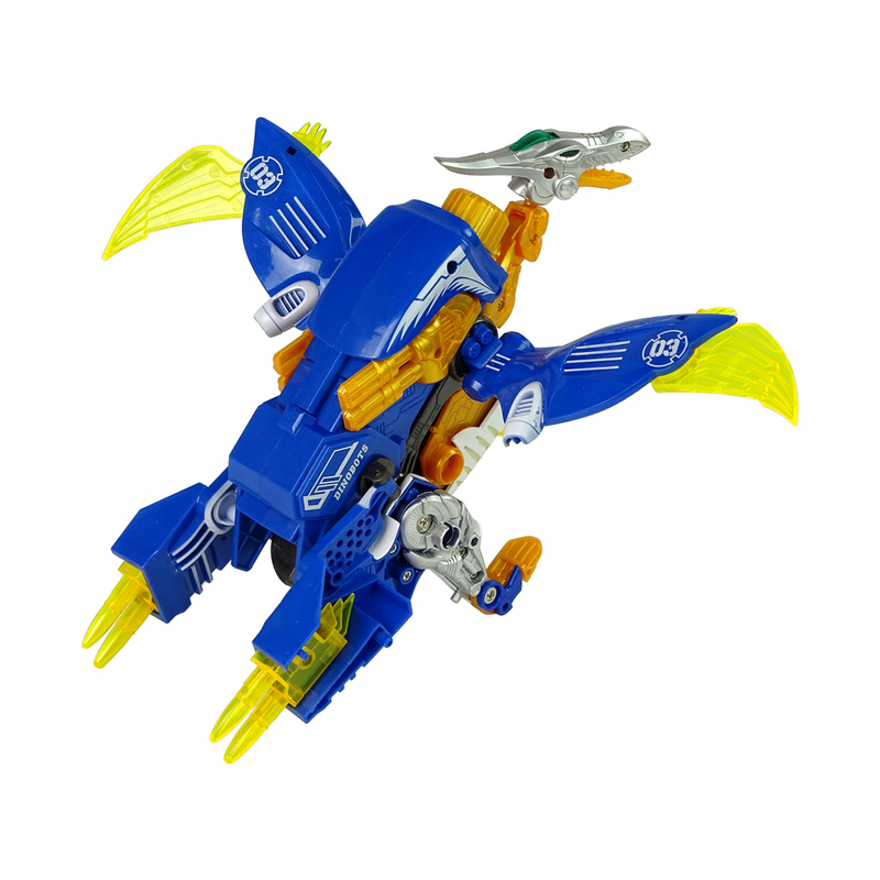 Rotaļu ierocis ar mērķi un munīciju - Dinobots, zils