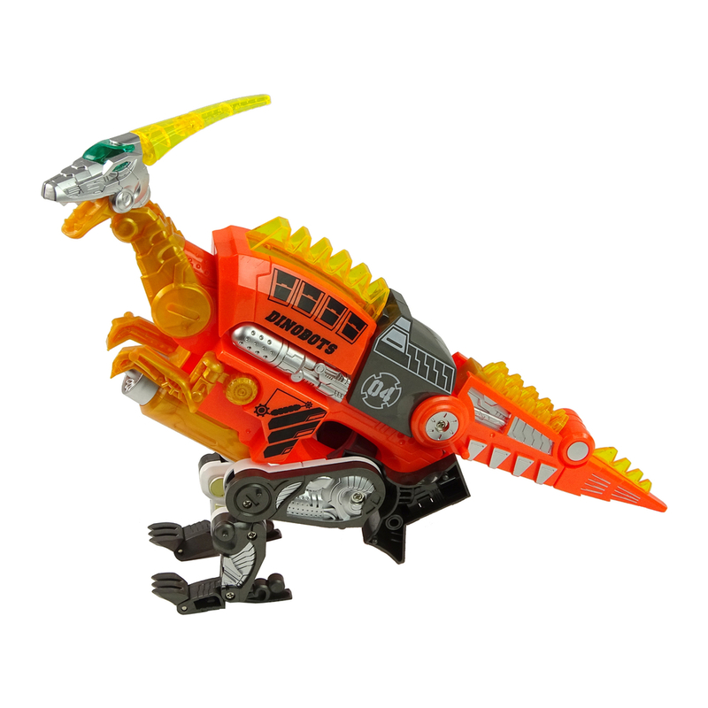 Rotaļu ierocis ar mērķi un munīciju - Dinobots, oranžs