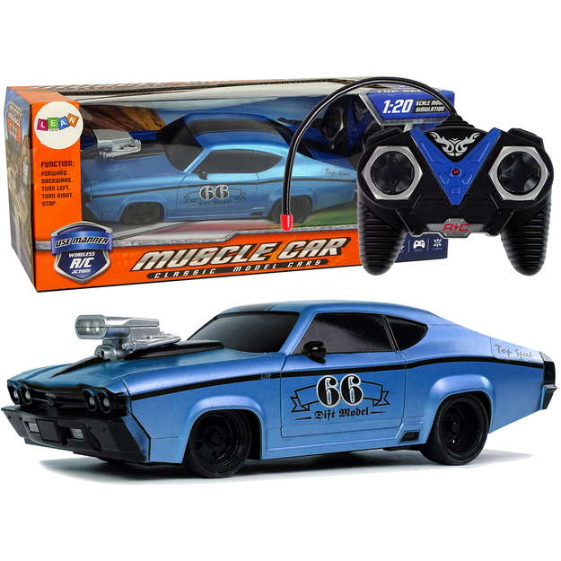 Tālvadības sporta automašīna, Mustang GT 66 1:20, zils