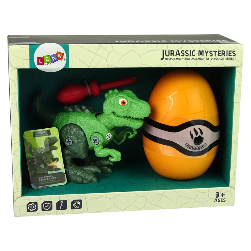 Konstruktors - dinozaurs ar olu, zaļš