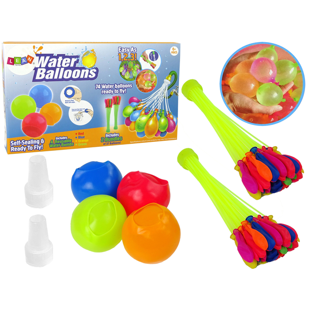 Ūdens baloni, dažādas krāsas, 37 gab.