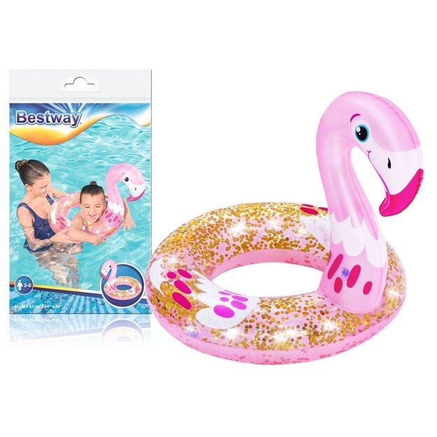 Bestway piepūšamais peldēšanas riņķis Flamingo 61 x 61cm