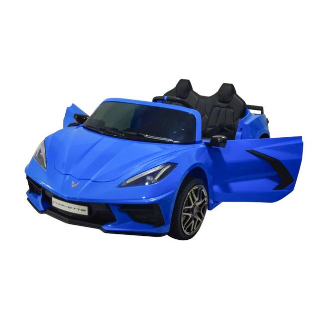 Bērnu divvietīgais elektromobilis - Corvette Stingray, zils
