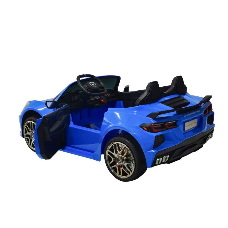 Bērnu divvietīgais elektromobilis - Corvette Stingray, zils