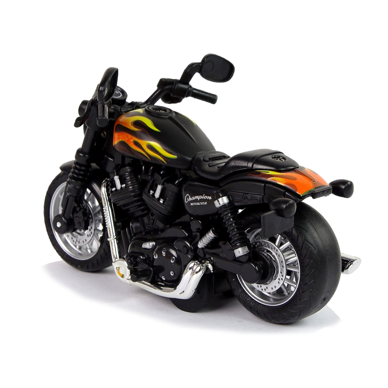  Rotaļu motocikls Champion 1:14, melns