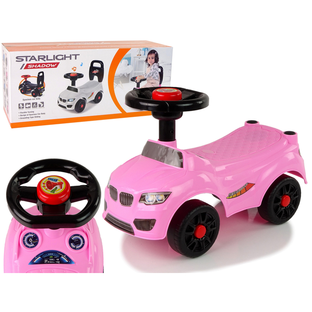 Stumjamais automobilis Car Rider QX-3399-2, rozā krāsā