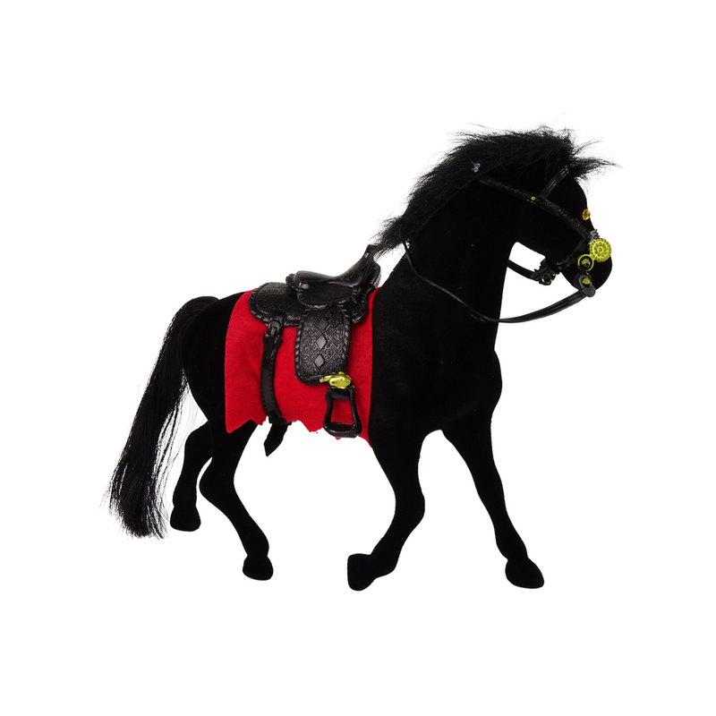 Zirga figūra ar seglu, melna