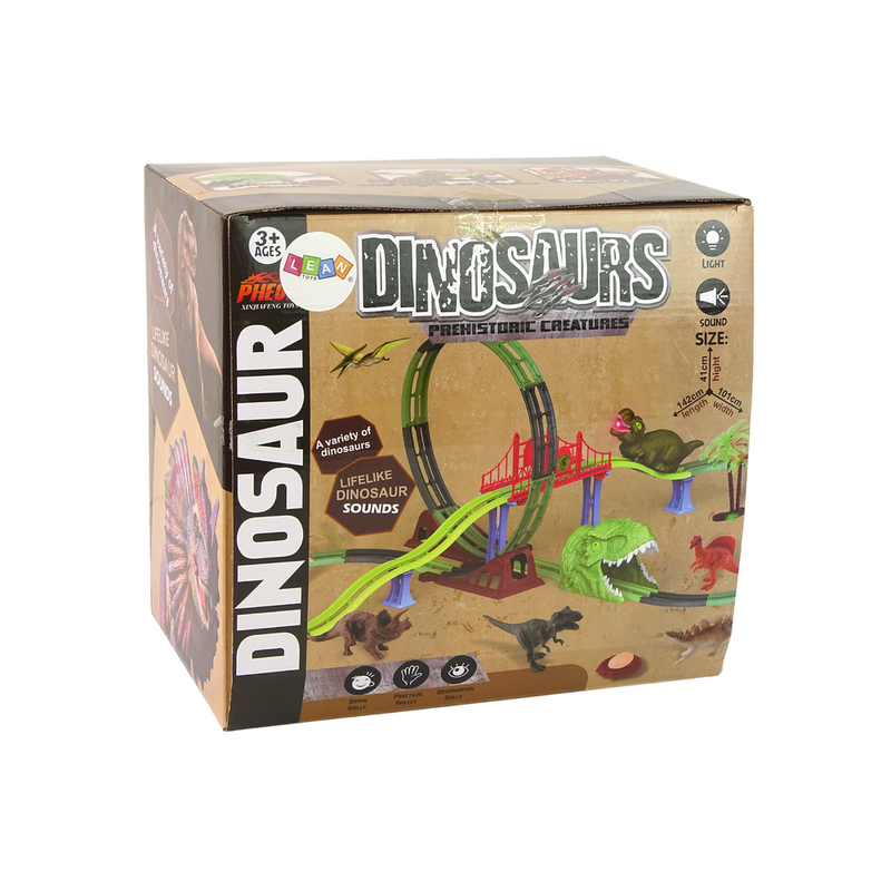 Spirālveida trase ar dinozauriem