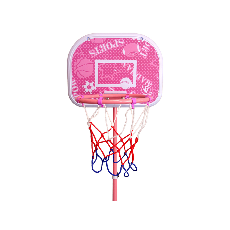 Bērnu basketbola komplekts, 170 cm, rozā krāsā