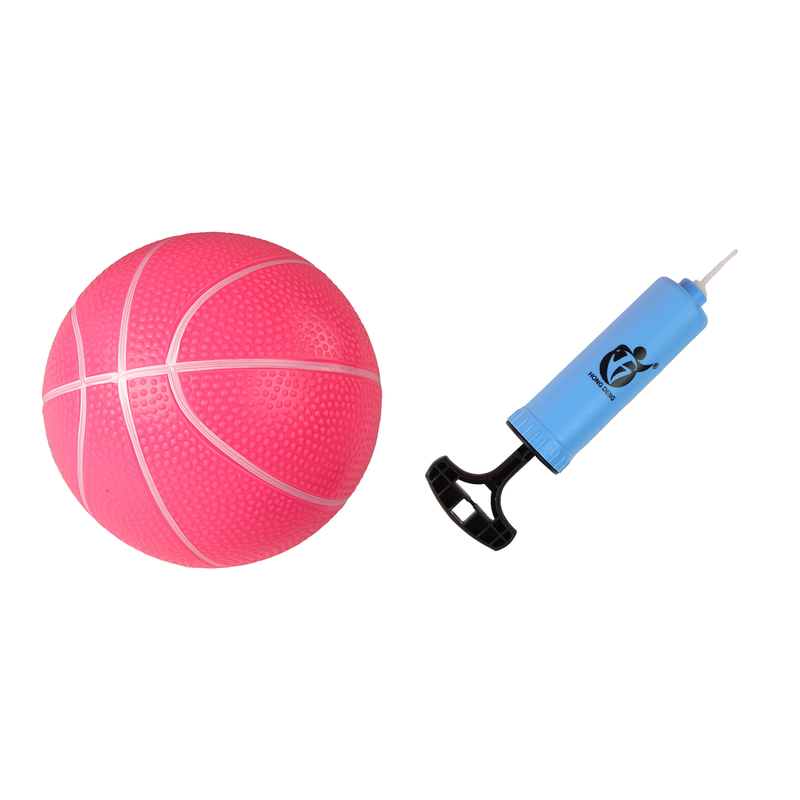Bērnu basketbola komplekts, 170 cm, rozā krāsā