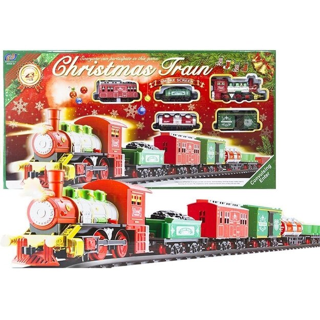 Ziemassvētku vilciens ar sliedēm, 430cm