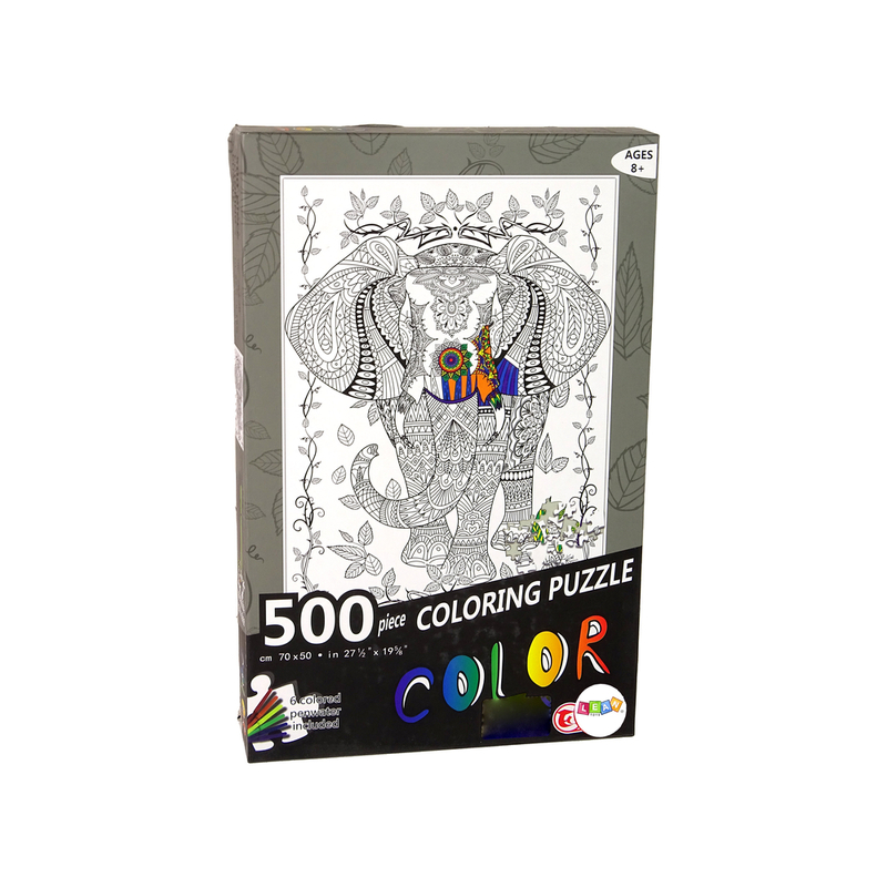 Krāsojamā puzle 500 gabaliņu, zilonis