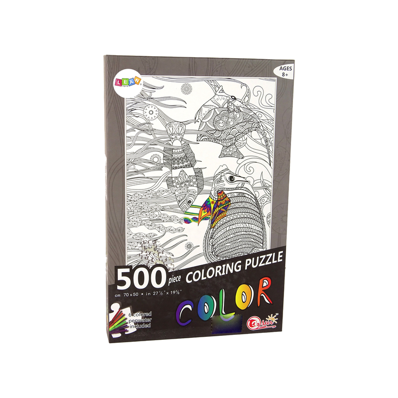 Krāsojamā puzle 500 gab, zivis okeāns