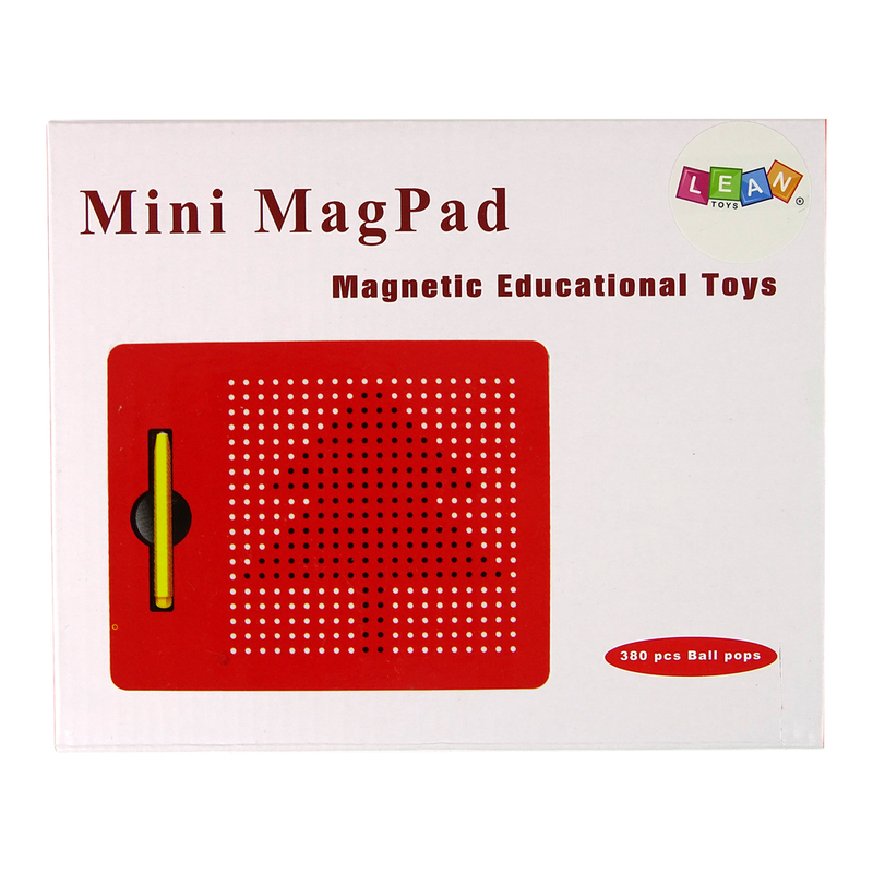 Mini MagPad magnētiskā tāfele ar bumbiņām, sarkana