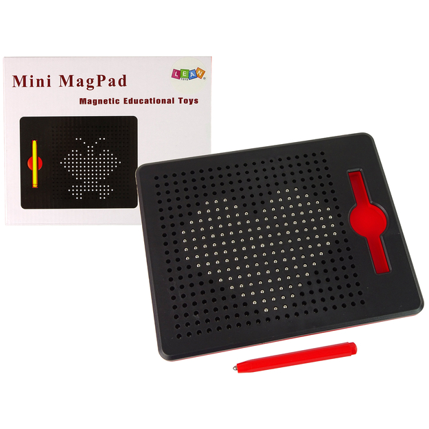 Mini MagPad magnētiskā tāfele ar bumbiņām, melna