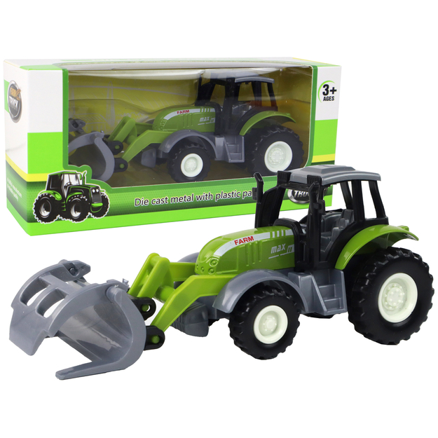 Rotaļlietu traktors, zaļš