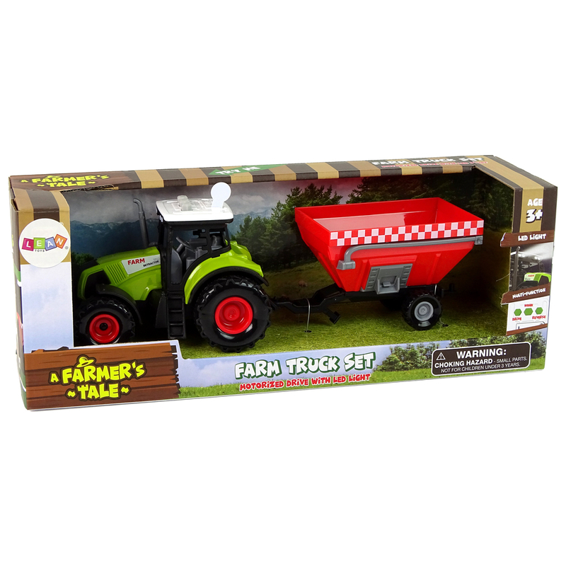 Zaļš traktors ar pašizgāzēju
