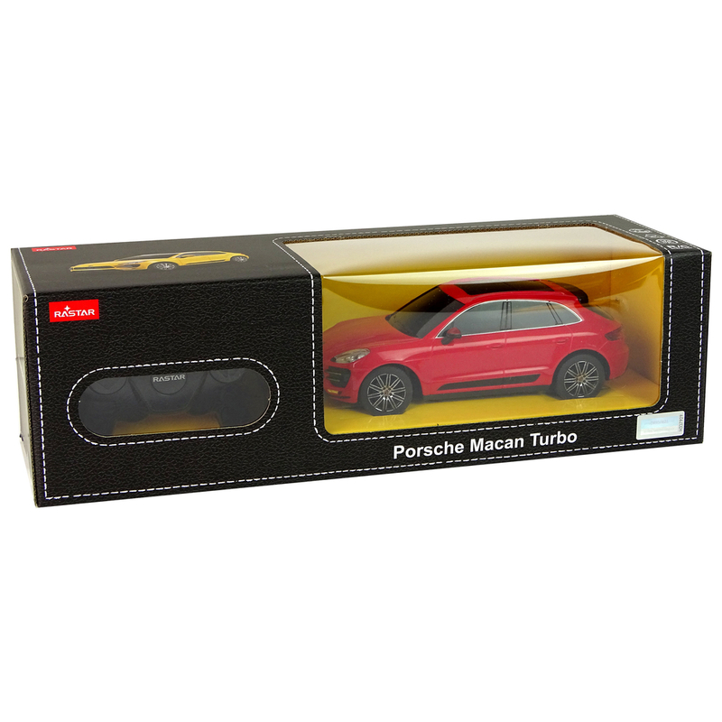 Tālvadības pults Porsche Macan Turbo, 1:24, sarkans