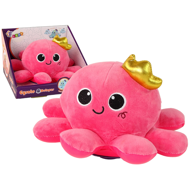 Spēļu plīša rotaļlieta - astoņkājis, rozā krāsā