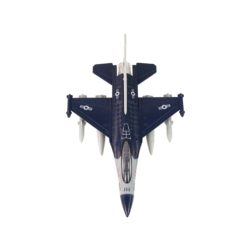 Metāla lidmašīnas modelis ar efektiem, 1:72, tumši zils