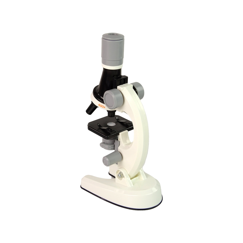 Bērnu mācību mikroskops, balts