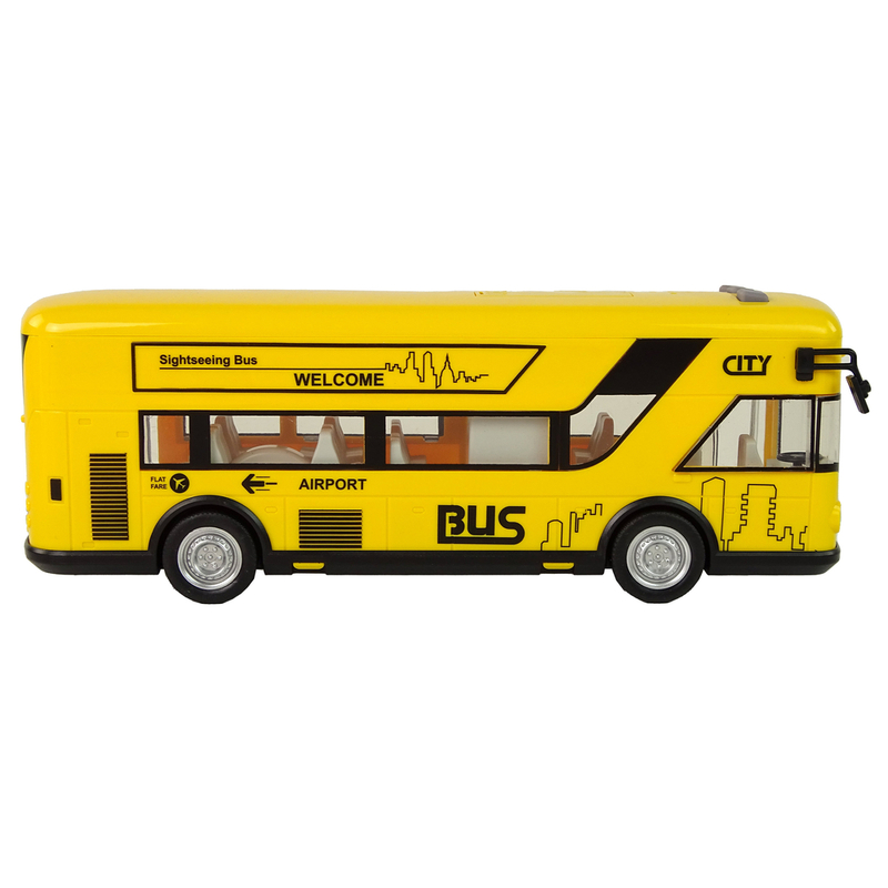 Rotaļlietu autobuss, 1:18, dzeltens