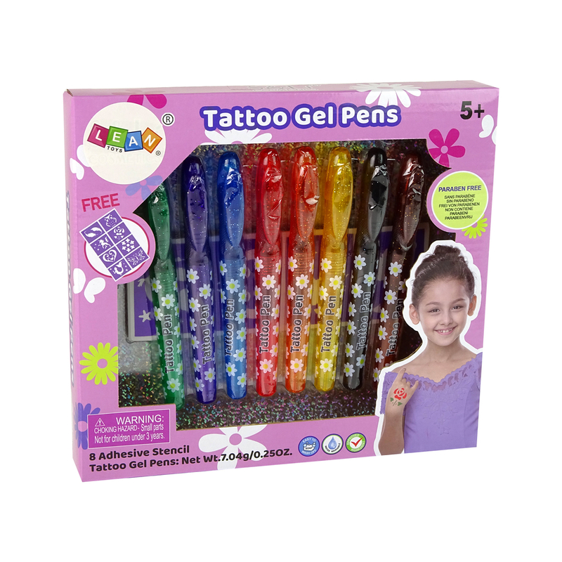 Tetovēšanas komplekts, krāsainas pildspalvas