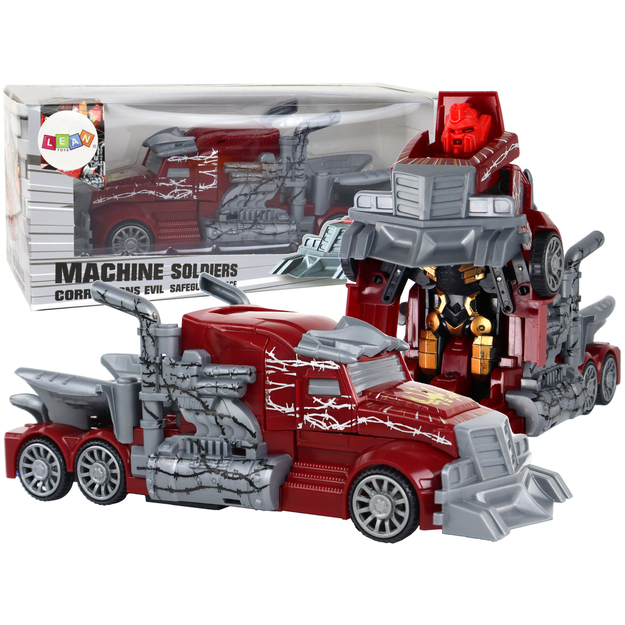 Robotu kravas automašīna 2in1, sarkana