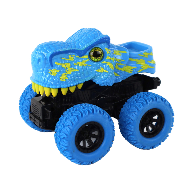 Rotaļlietu auto - tiranozaurs, zils