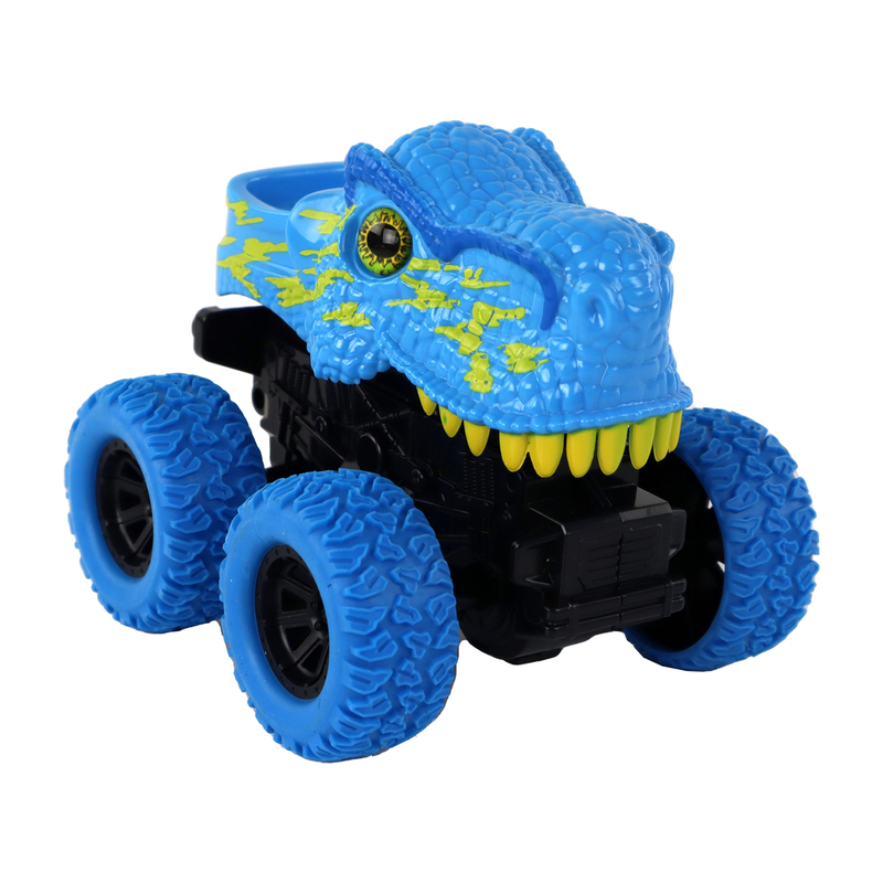 Rotaļlietu auto - tiranozaurs, zils