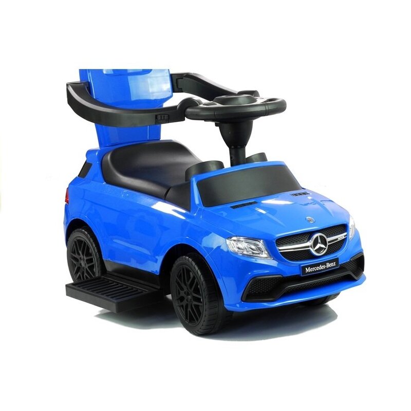 Stumjama automašīna Mercedes Ride-on ar rokturi, zila